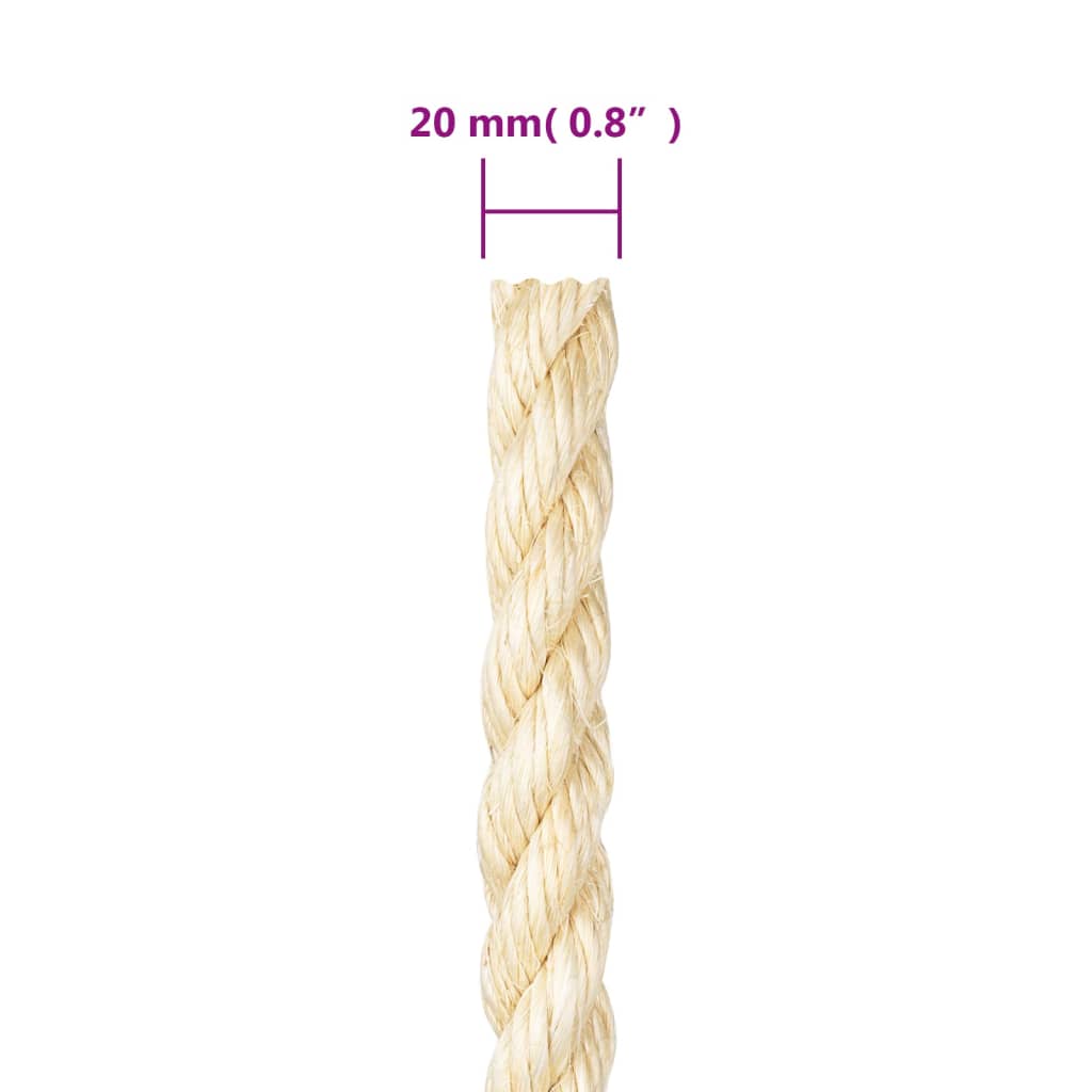 Frânghie, 25 m, sisal 100%, 20 mm