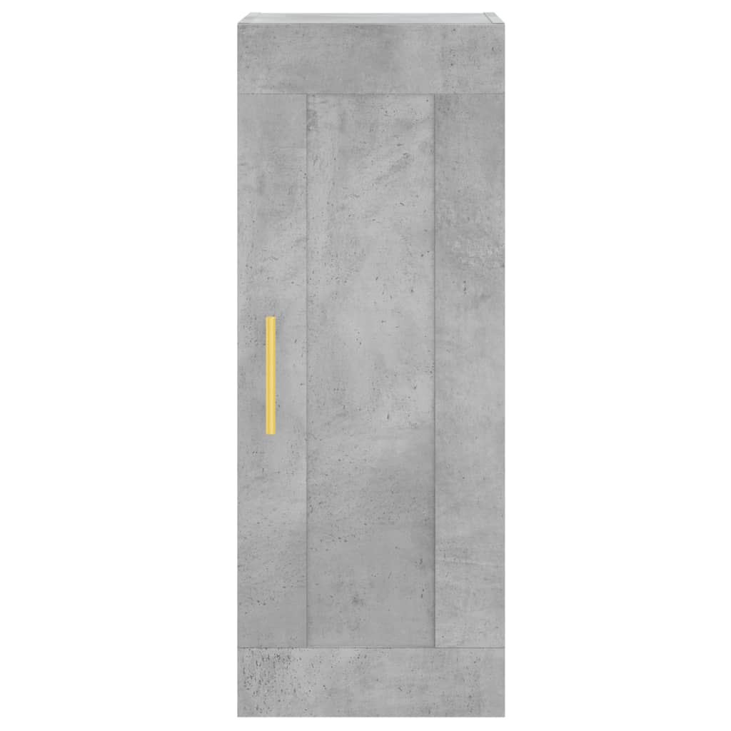 Dulap înalt, gri beton, 34,5x34x180 cm , lemn prelucrat