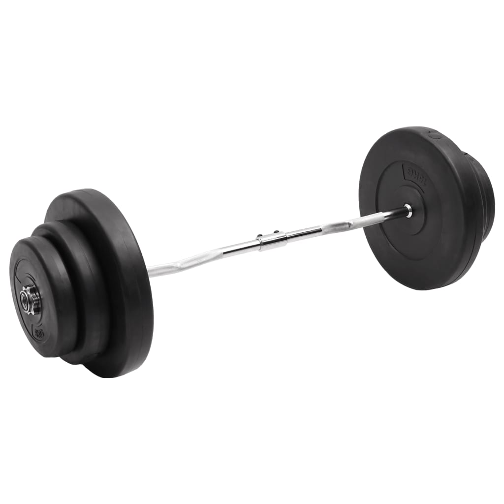 Set halteră ondulată cu greutăți, 60 kg