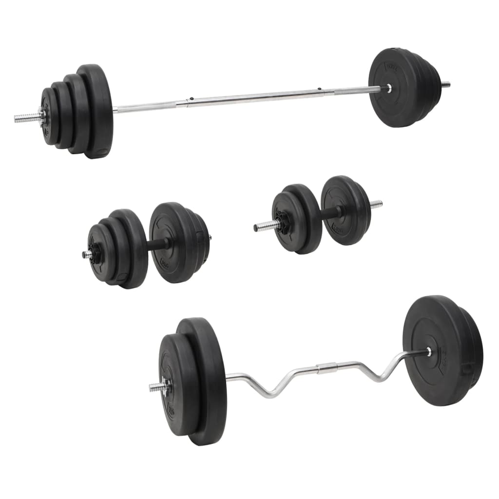 Set de halteră și gantere cu plăci de greutate, 120 kg