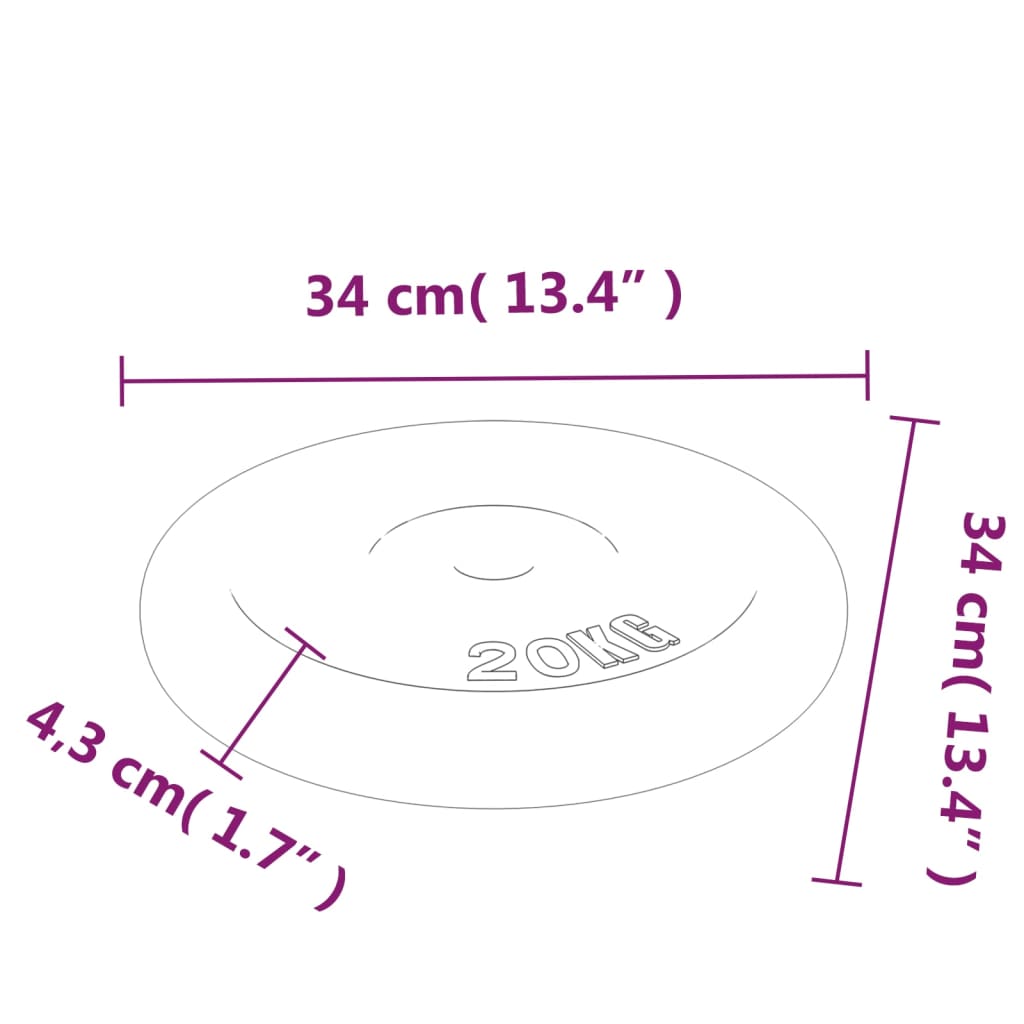 Disc de greutate, 40 kg, fontă