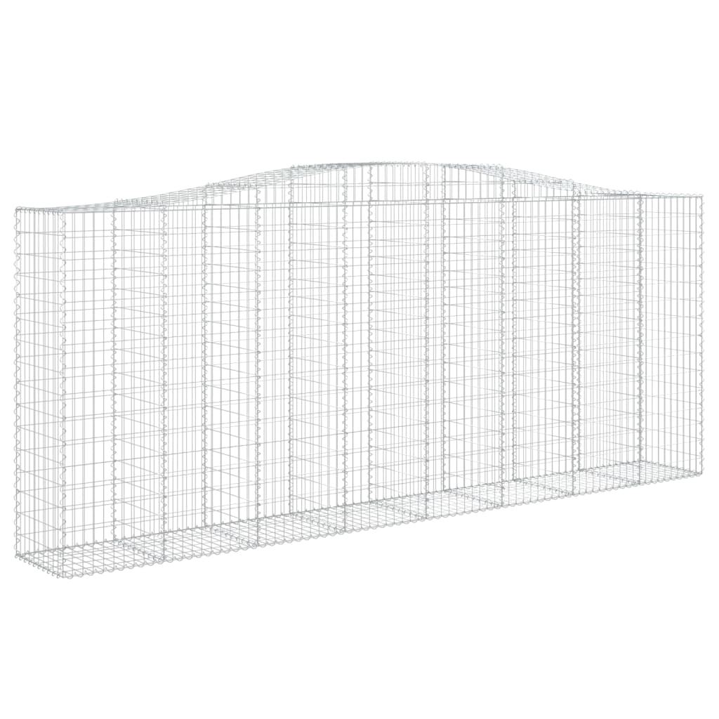 Coș gabion arcuit, 15 buc, 400x50x160/180 cm, fier galvanizat