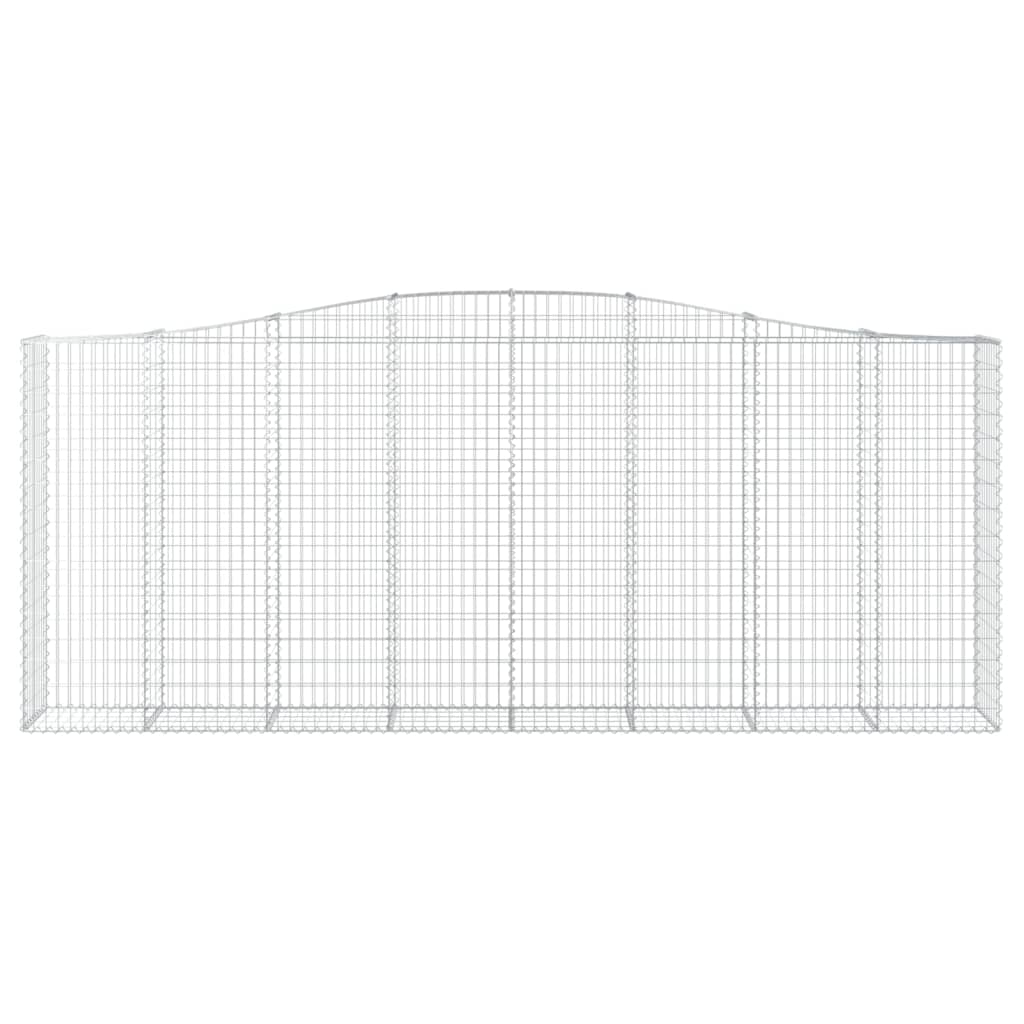 Coș gabion arcuit, 15 buc, 400x50x160/180 cm, fier galvanizat