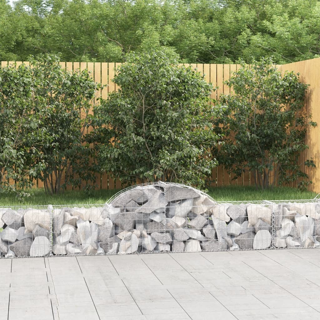 Coșuri gabion arcuite 6 buc, 200x30x40/60 cm, fier galvanizat