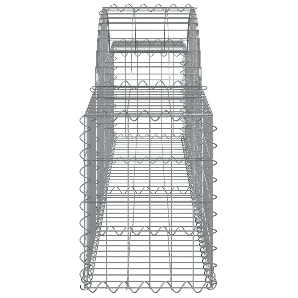 Coșuri gabion arcuite 7 buc, 200x30x40/60 cm, fier galvanizat