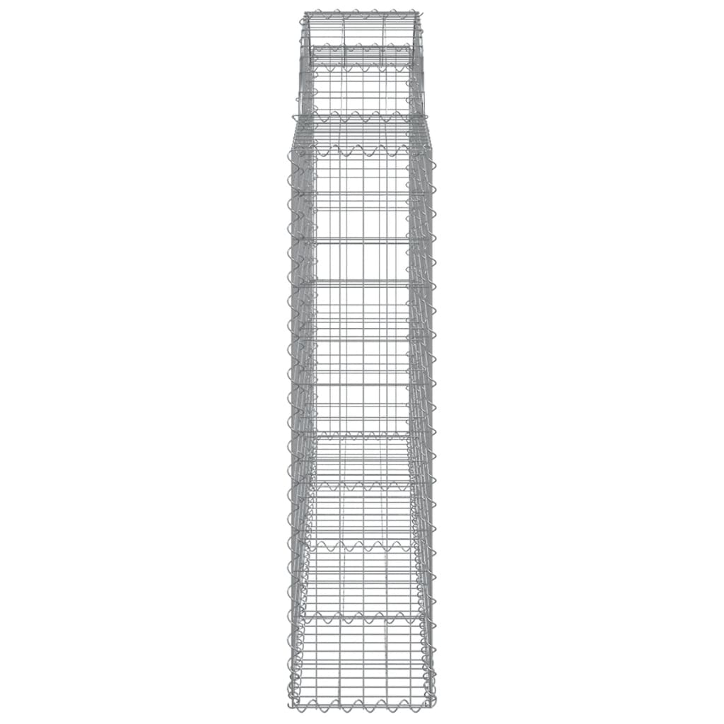 Coșuri gabion arcuite 15 buc, 200x30x120/140cm, fier galvanizat