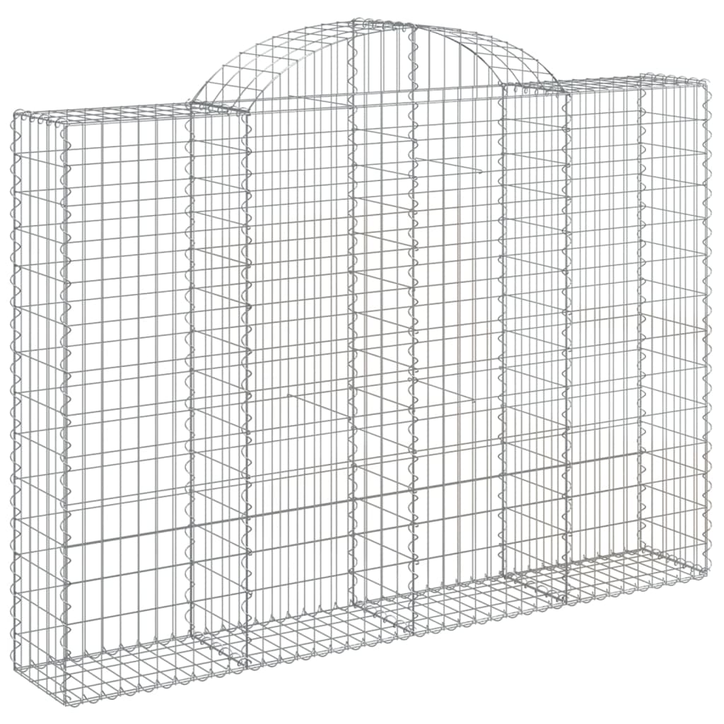 Coșuri gabion arcuite 3 buc, 200x30x140/160cm, fier galvanizat