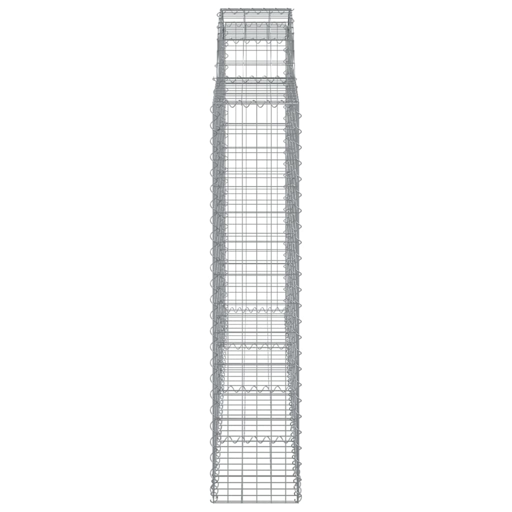 Coșuri gabion arcuite 6 buc, 200x30x140/160cm, fier galvanizat