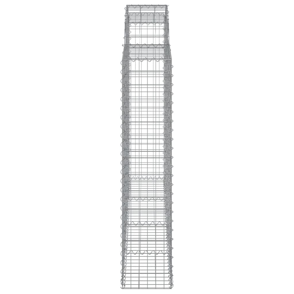 Coșuri gabion arcuite 8 buc, 200x30x140/160cm, fier galvanizat