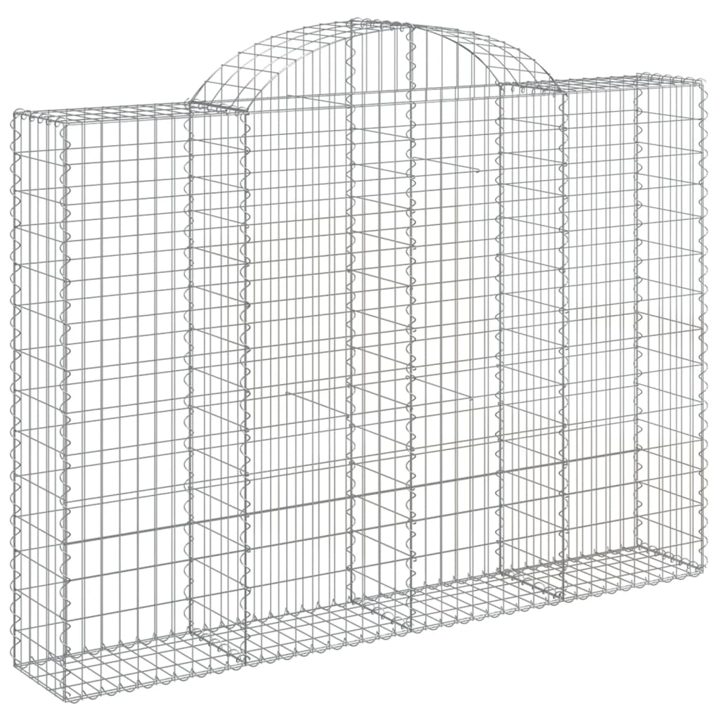 Coșuri gabion arcuite 9 buc, 200x30x140/160cm, fier galvanizat