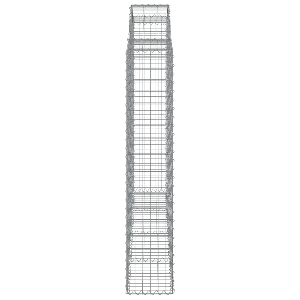 Coșuri gabion arcuite 2 buc, 200x30x160/180 cm, fier galvanizat