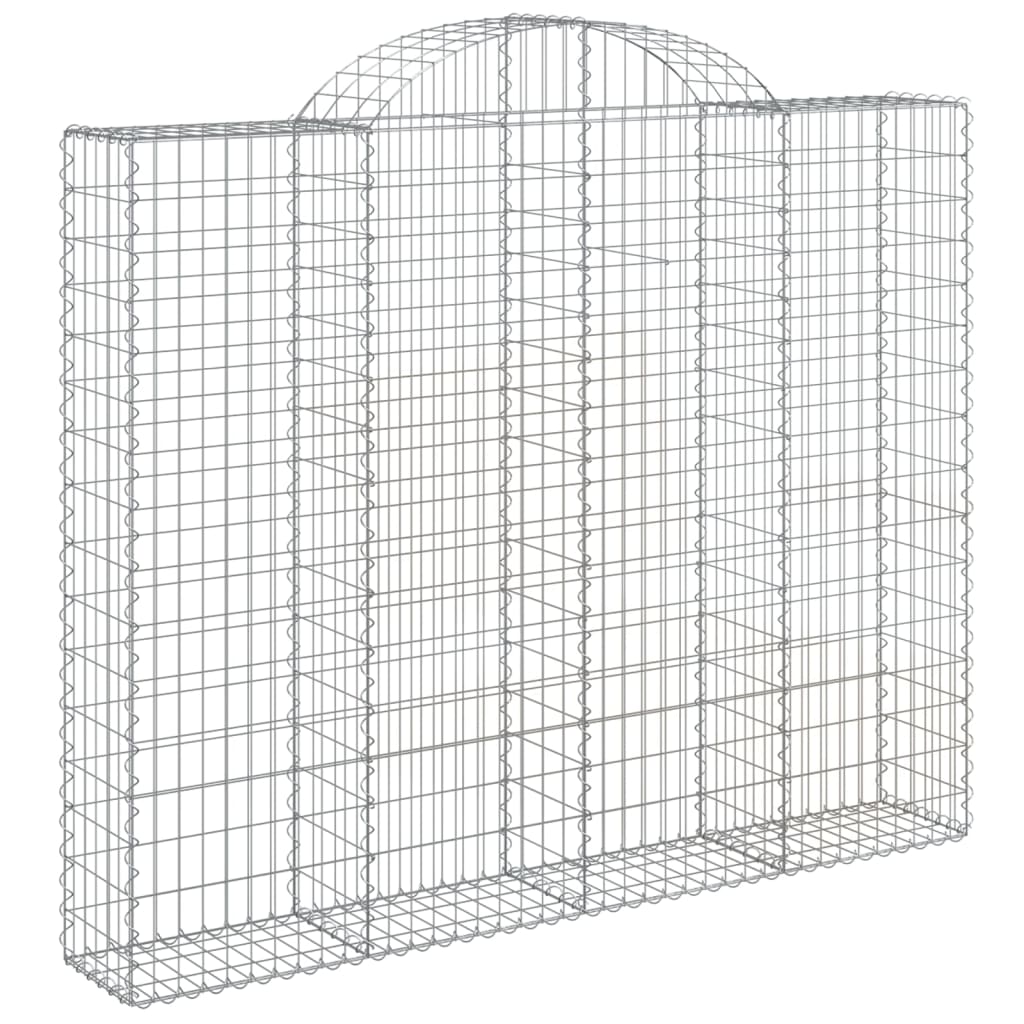 Coșuri gabion arcuite 3 buc, 200x30x160/180 cm, fier galvanizat