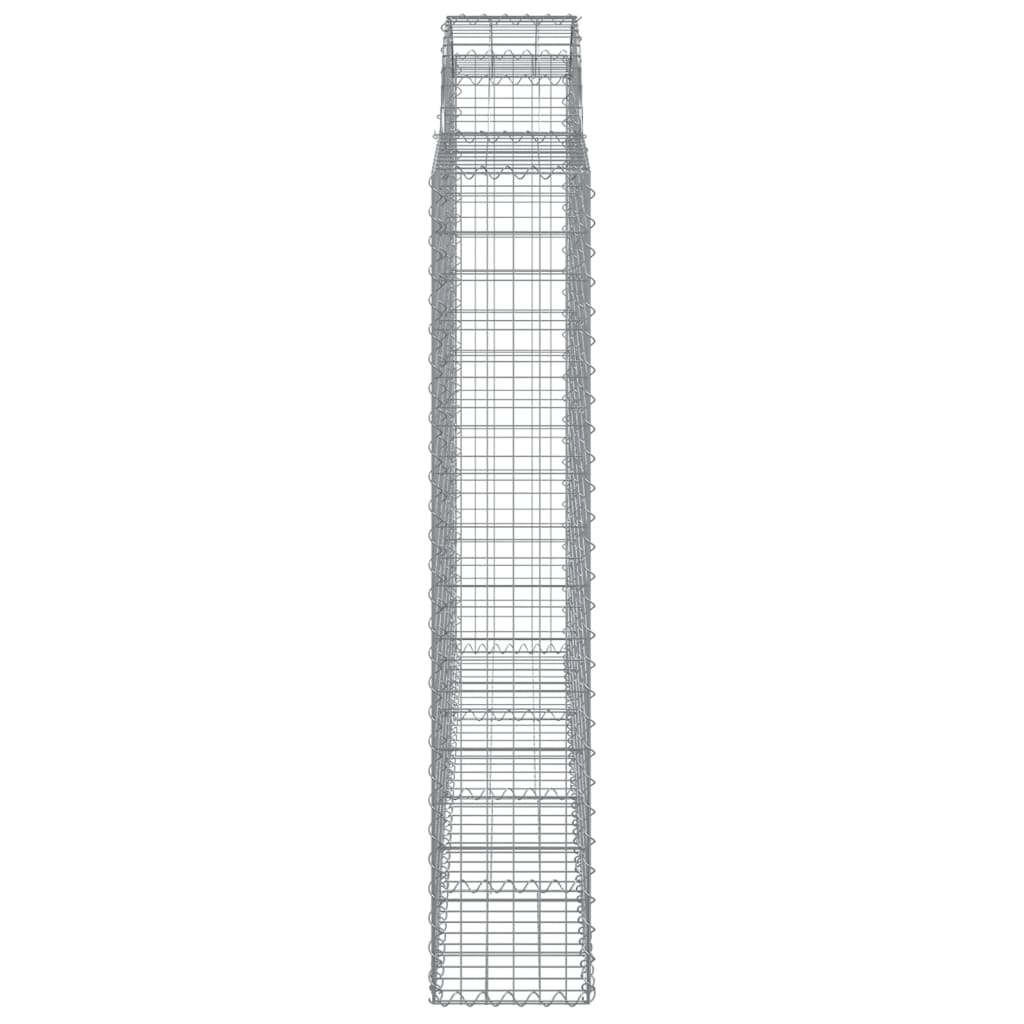 Coșuri gabion arcuite 4 buc, 200x30x160/180 cm, fier galvanizat