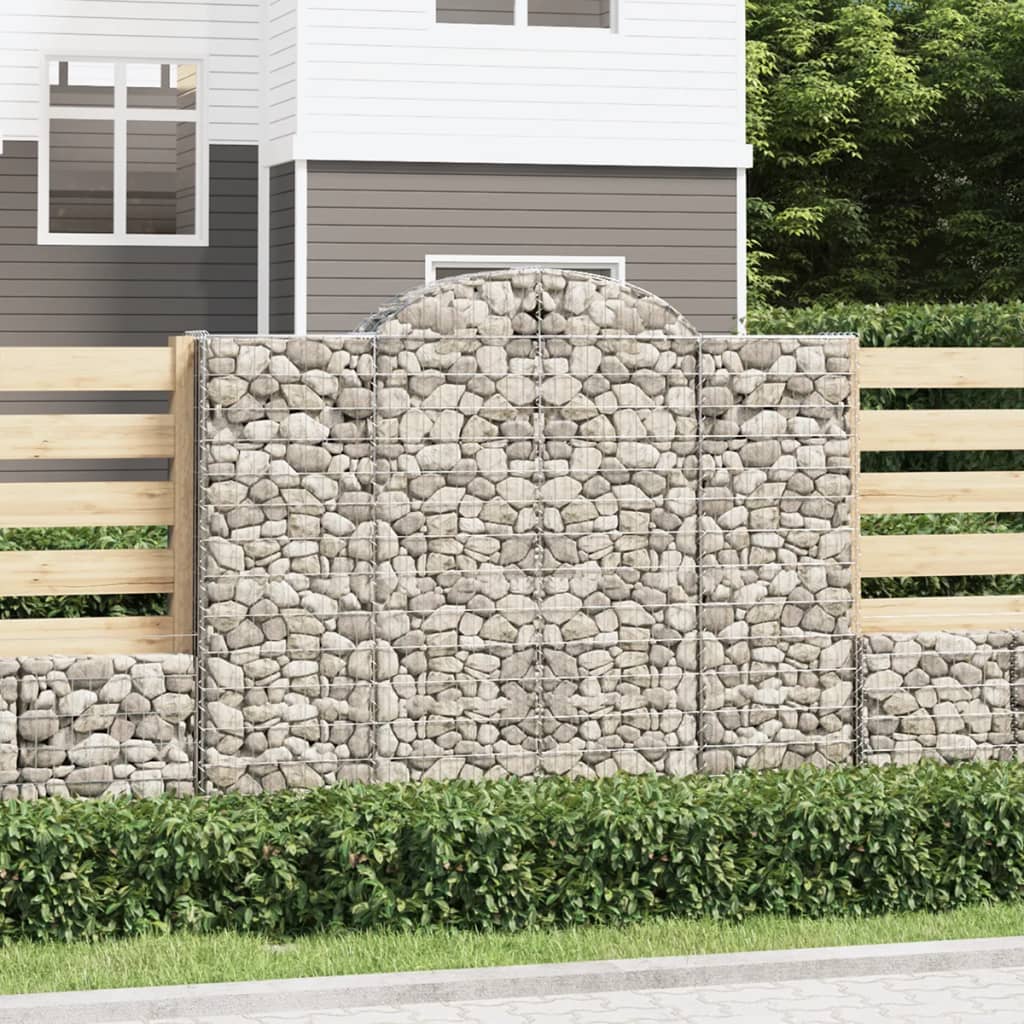 Coșuri gabion arcuite 7 buc, 200x30x160/180 cm, fier galvanizat