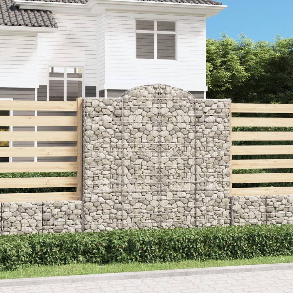 Coșuri gabion arcuite 2 buc. 200x30x200/220 cm fier galvanizat