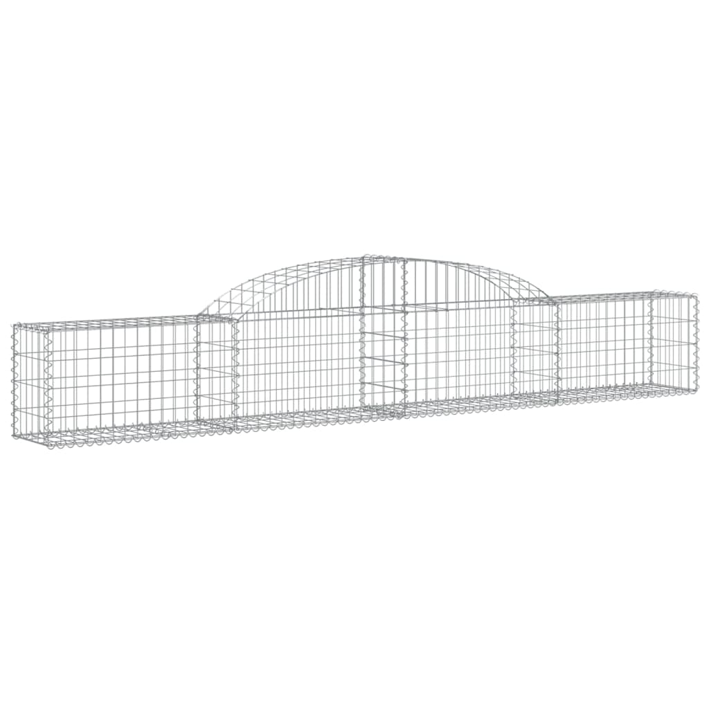 Coșuri gabion arcuite, 15 buc., 300x30x40/60cm, fier galvanizat