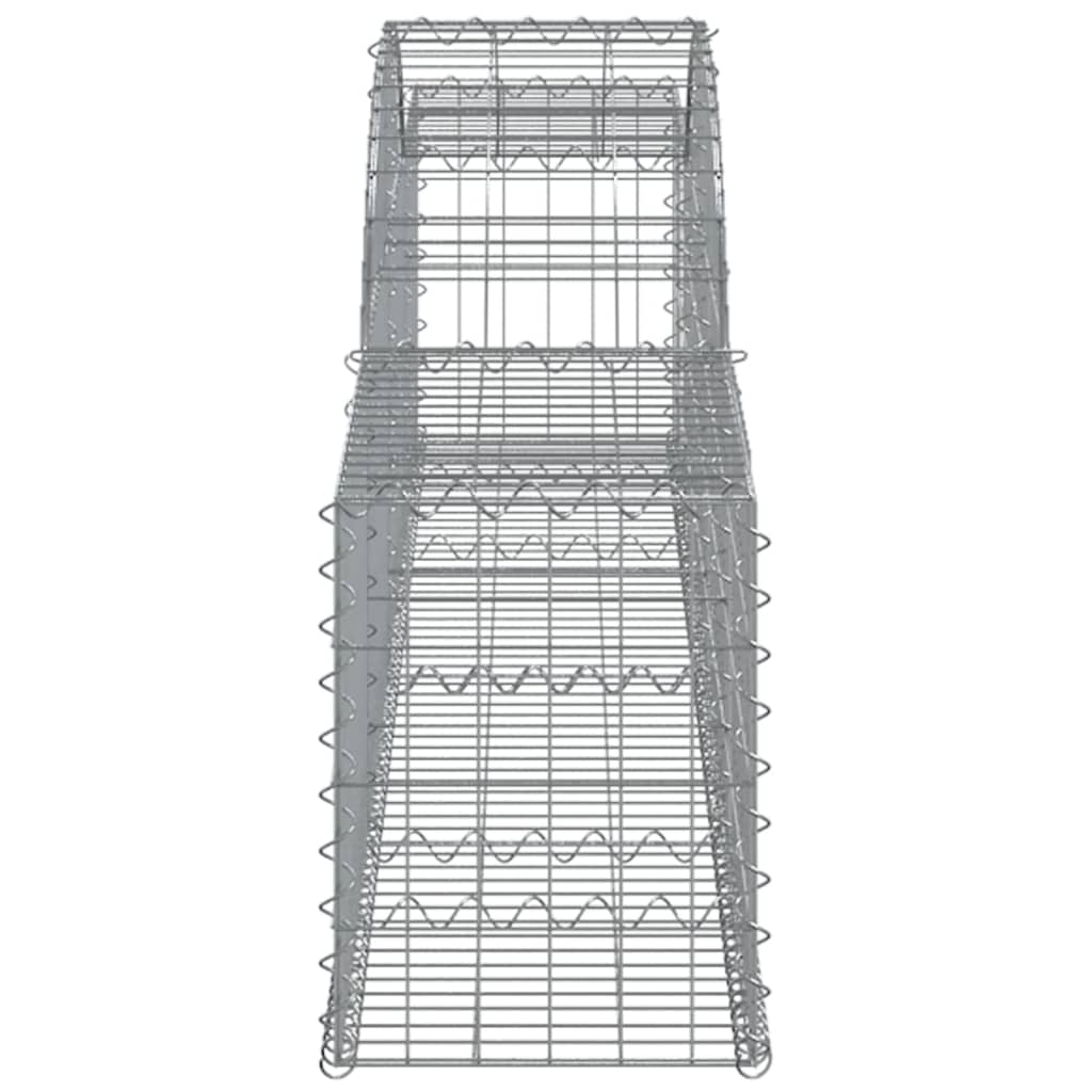 Coșuri gabion arcuite, 15 buc., 300x30x40/60cm, fier galvanizat