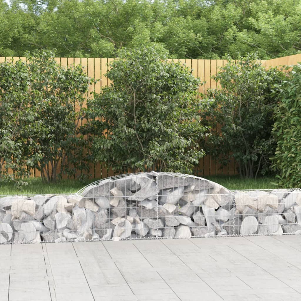 Coșuri gabion arcuite, 15 buc., 300x30x40/60cm, fier galvanizat