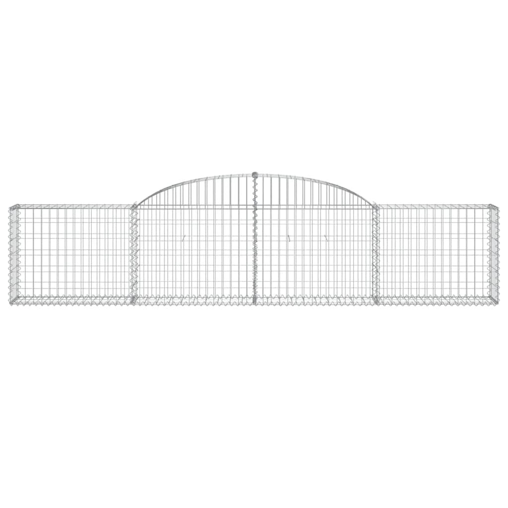 Coșuri gabion arcuite, 25 buc., 300x30x60/80cm, fier galvanizat