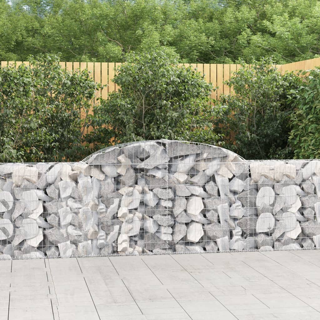 Coșuri gabion arcuite 25 buc, 300x30x80/100 cm, fier galvanizat