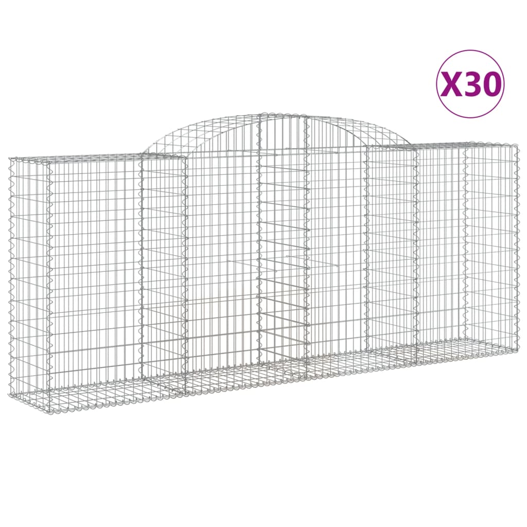 Coșuri gabion arcuite 30 buc. 300x50x120/140 cm fier galvanizat