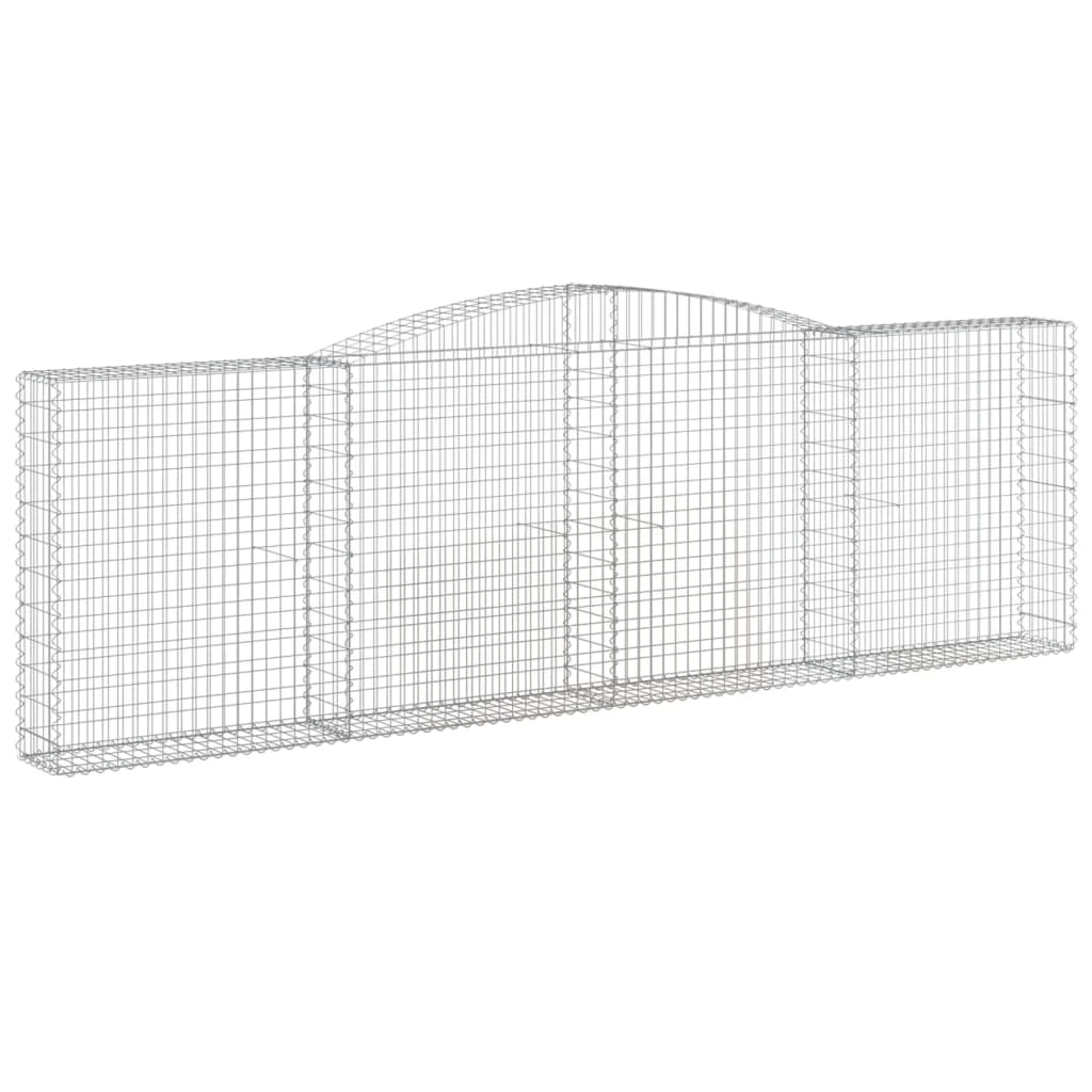 Coșuri gabion arcuite 9 buc. 400x30x120/140 cm, fier galvanizat