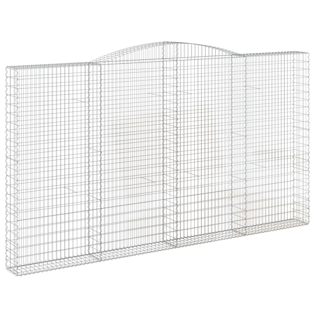 Coșuri gabion arcuite, 6 buc, 400x30x220/240cm, fier galvanizat