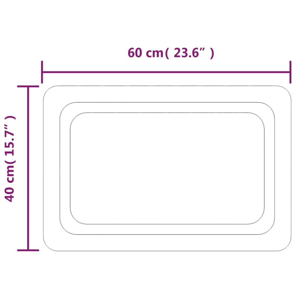 Oglinda de baie cu LED, 40x60 cm