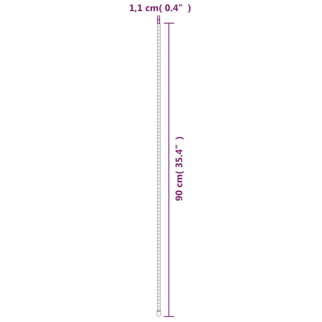 Țăruși pentru plante de grădină, 30 buc., verde, 90 cm, oțel