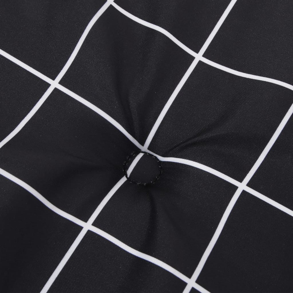 Pernă bancă de grădină negru carouri 120x50x3cm textil oxford