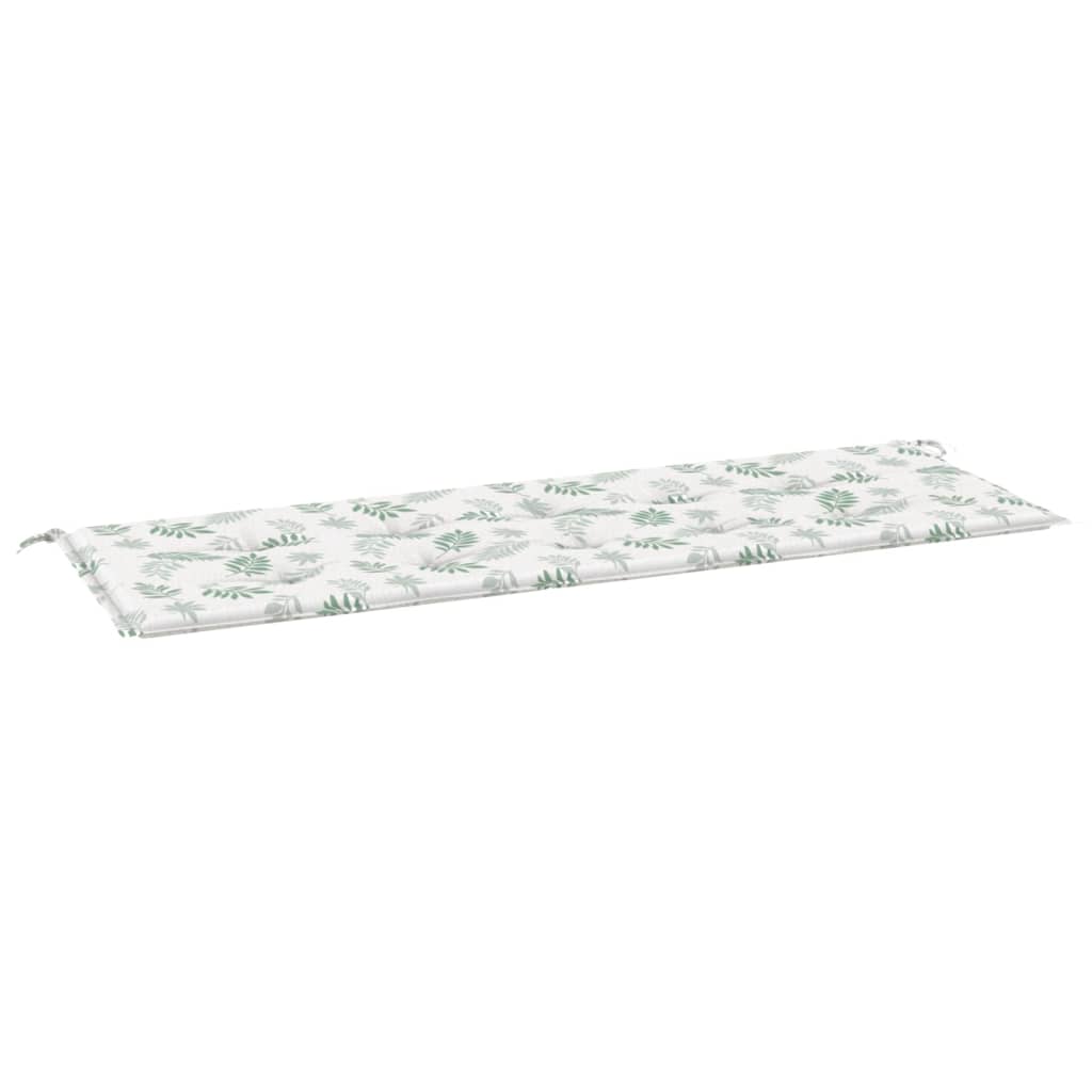 Pernă bancă de grădină model frunze, 150x50x3 cm, textil oxford