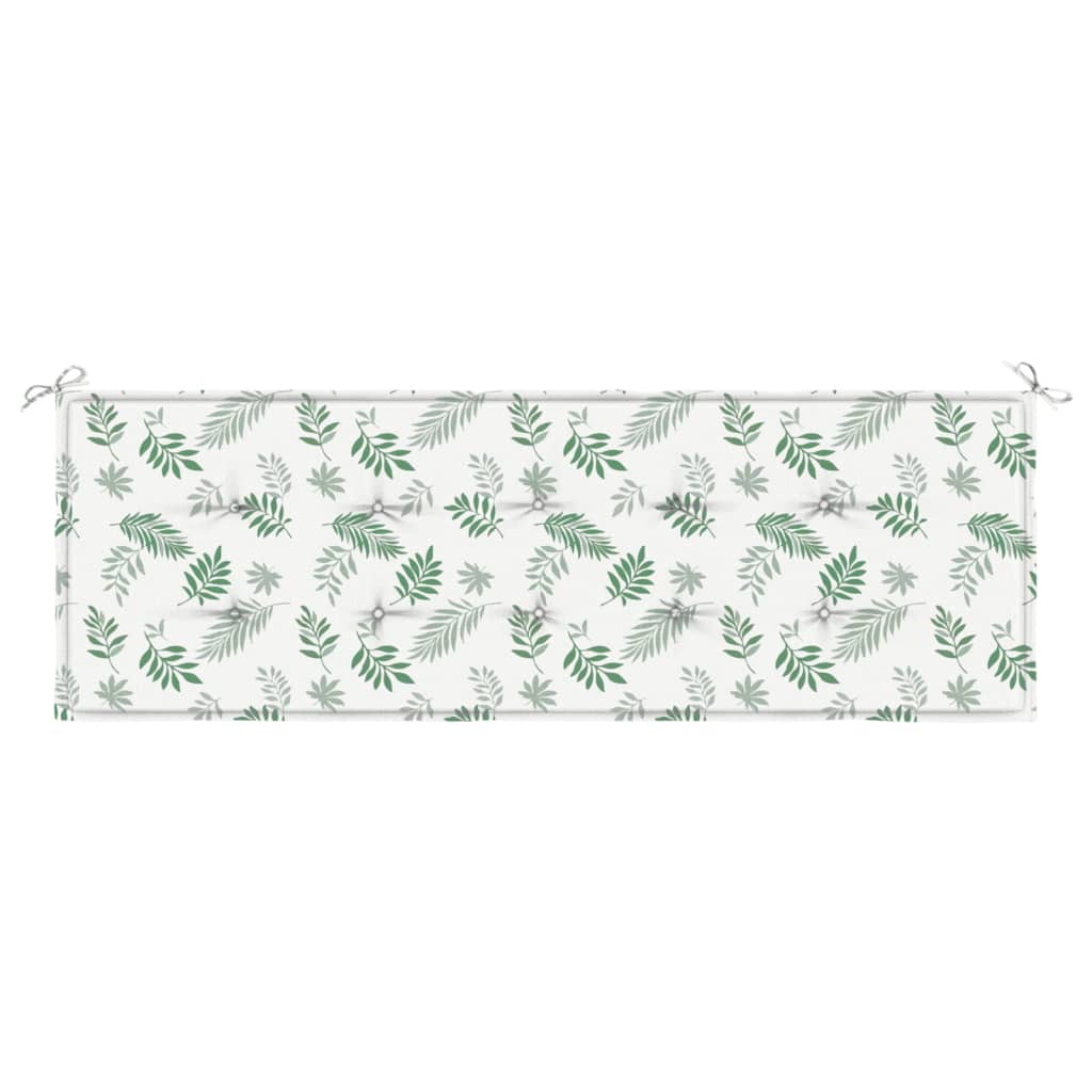 Pernă bancă de grădină model frunze, 150x50x3 cm, textil oxford