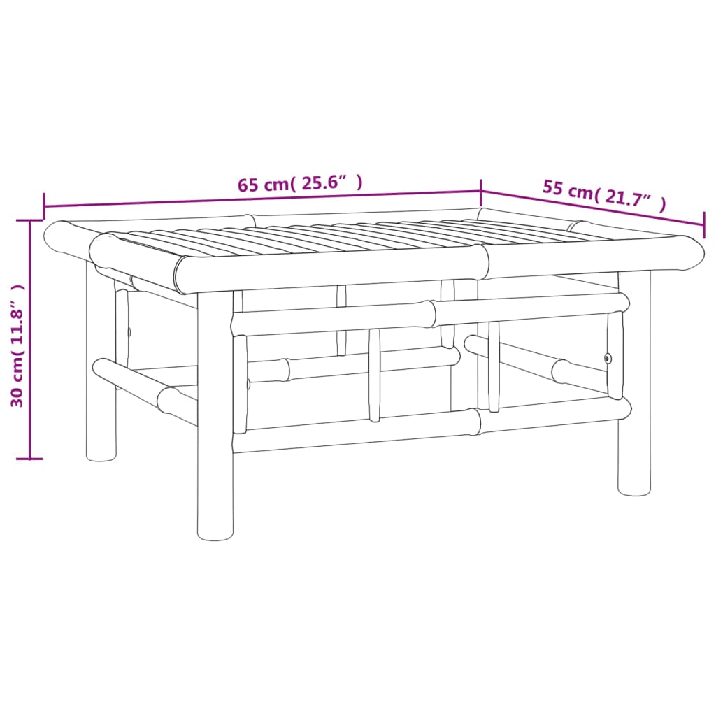 Set mobilier de grădină cu perne gri închis, 2 piese, bambus