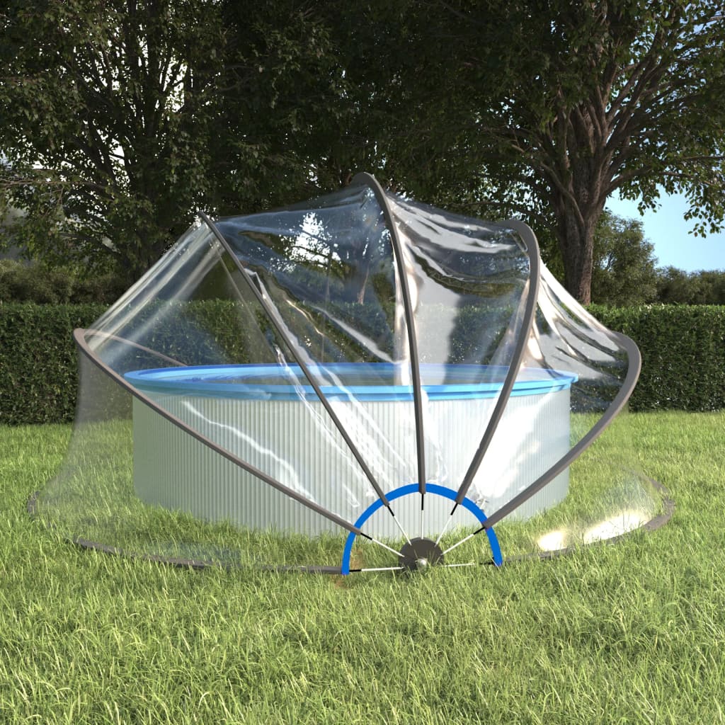 Cupolă pentru piscină, 467x234 cm, PVC, rotund