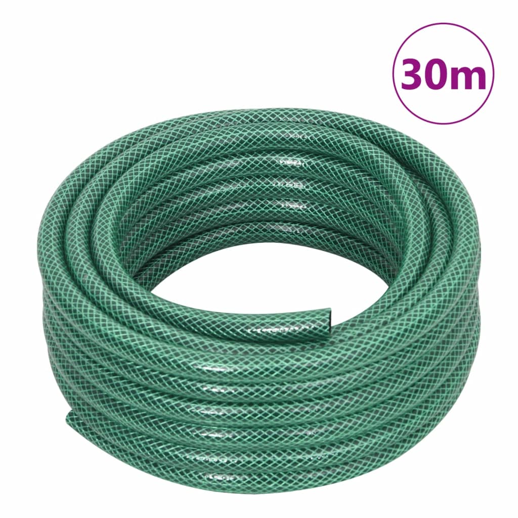 Furtun de grădină cu set de racorduri, verde, 0,5", 30 m, PVC