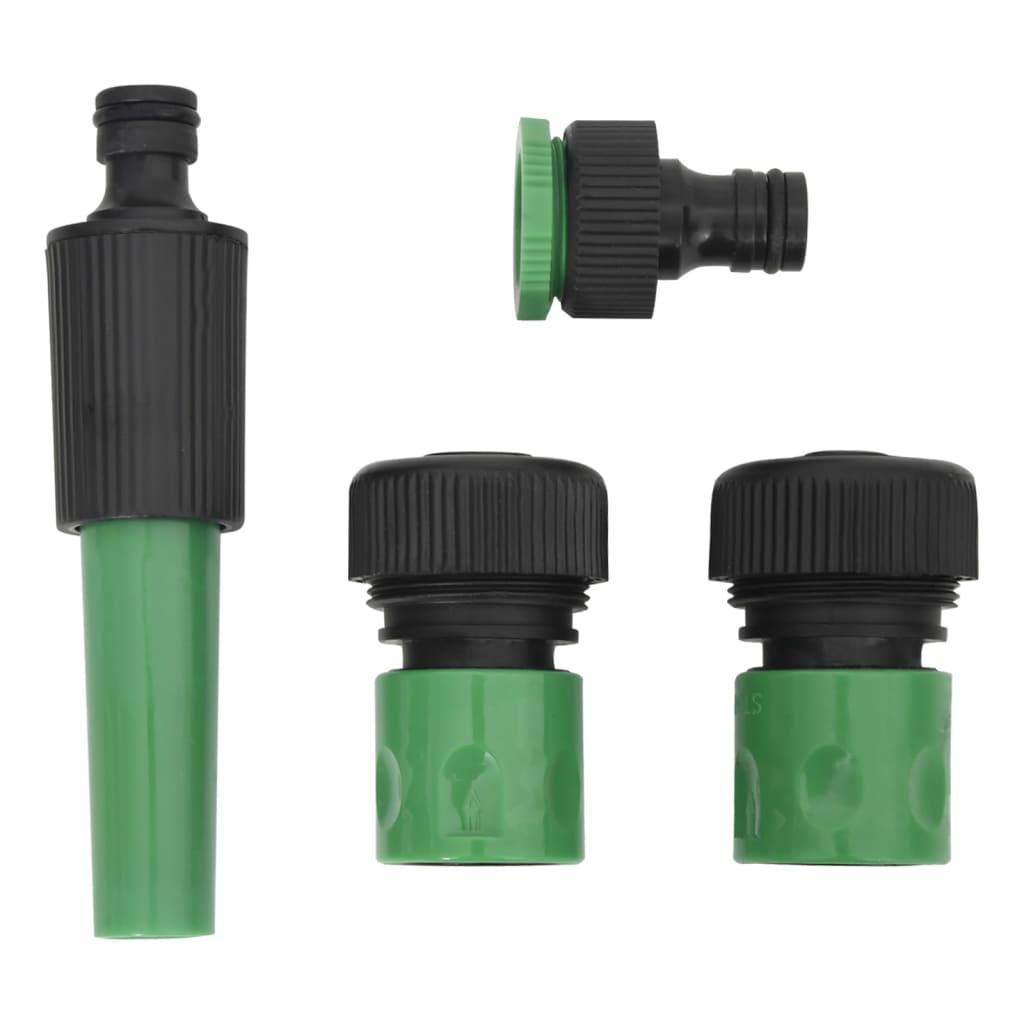 Furtun de grădină cu set de racorduri, verde, 0,5", 30 m, PVC