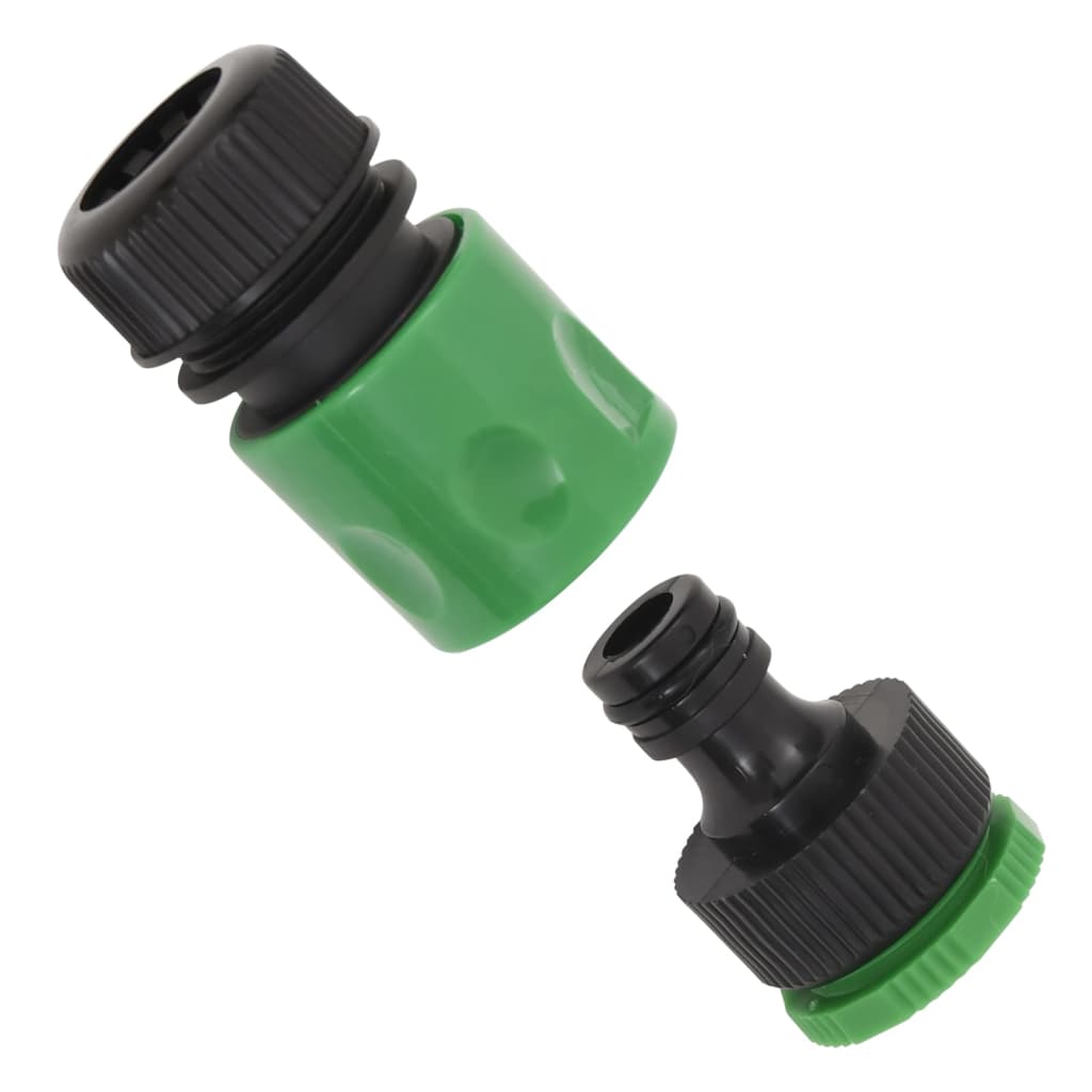 Furtun de grădină cu set de racorduri, verde, 0,5", 30 m, PVC