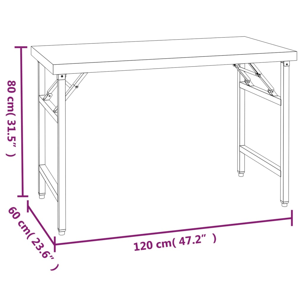 Masă bucătărie cu raft superior, 120x60x145 cm, oțel inoxidabil