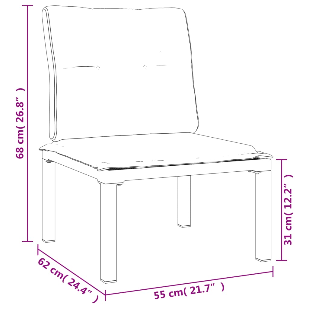 Set mobilier de grădină cu perne, 3 piese, negru/gri, poliratan