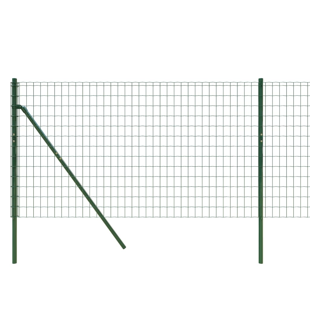 Gard plasă de sârmă verde 0,8x10 m, oțel galvanizat