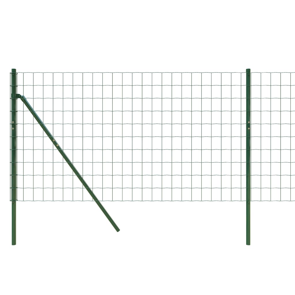 Gard plasă de sârmă verde 0,8x10 m, oțel galvanizat