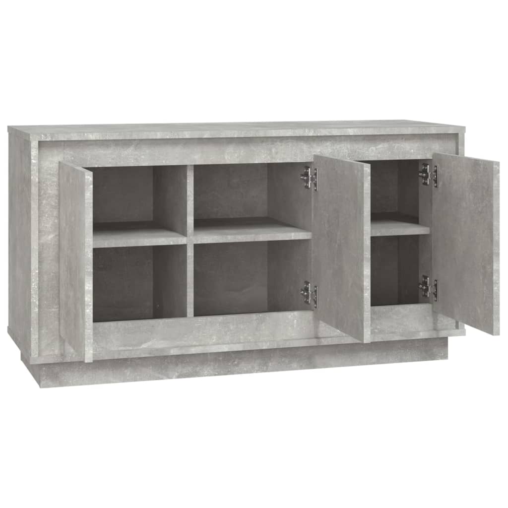 Dulap, gri beton, 102x35x55 cm, lemn prelucrat