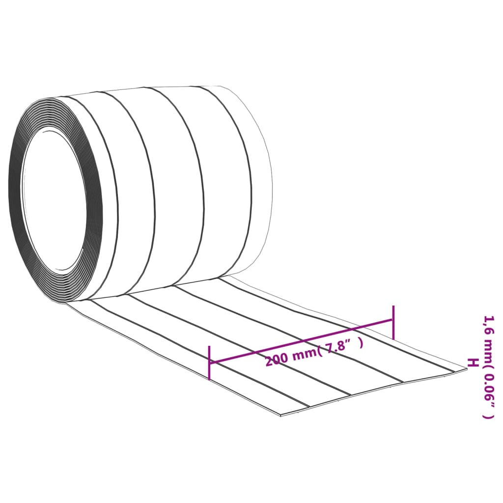 Perdea pentru ușă, transparent, 200 mmx1,6 mm 25 m, PVC