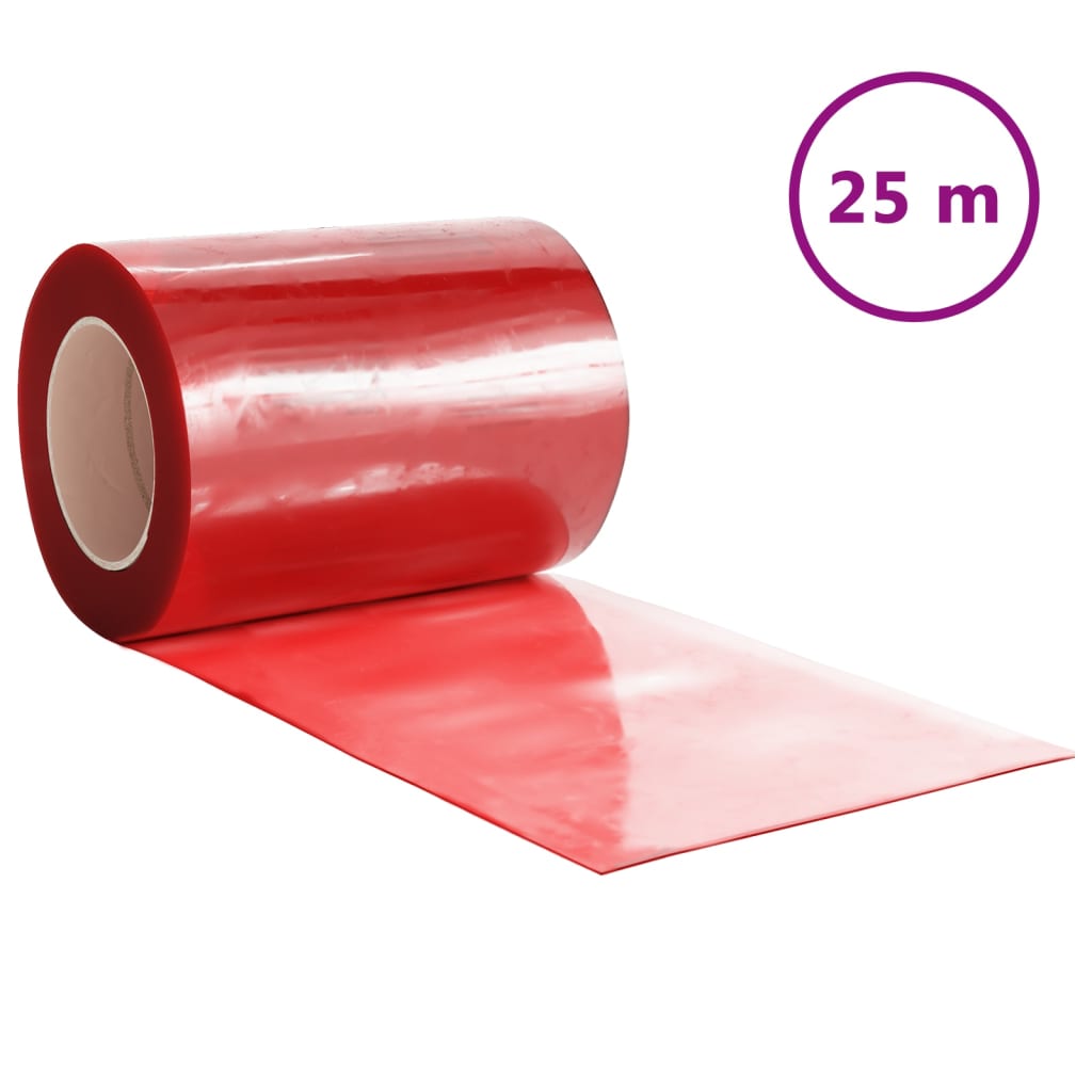 Perdea pentru ușă, roșu, 300 mmx2,6 mm 25 m, PVC