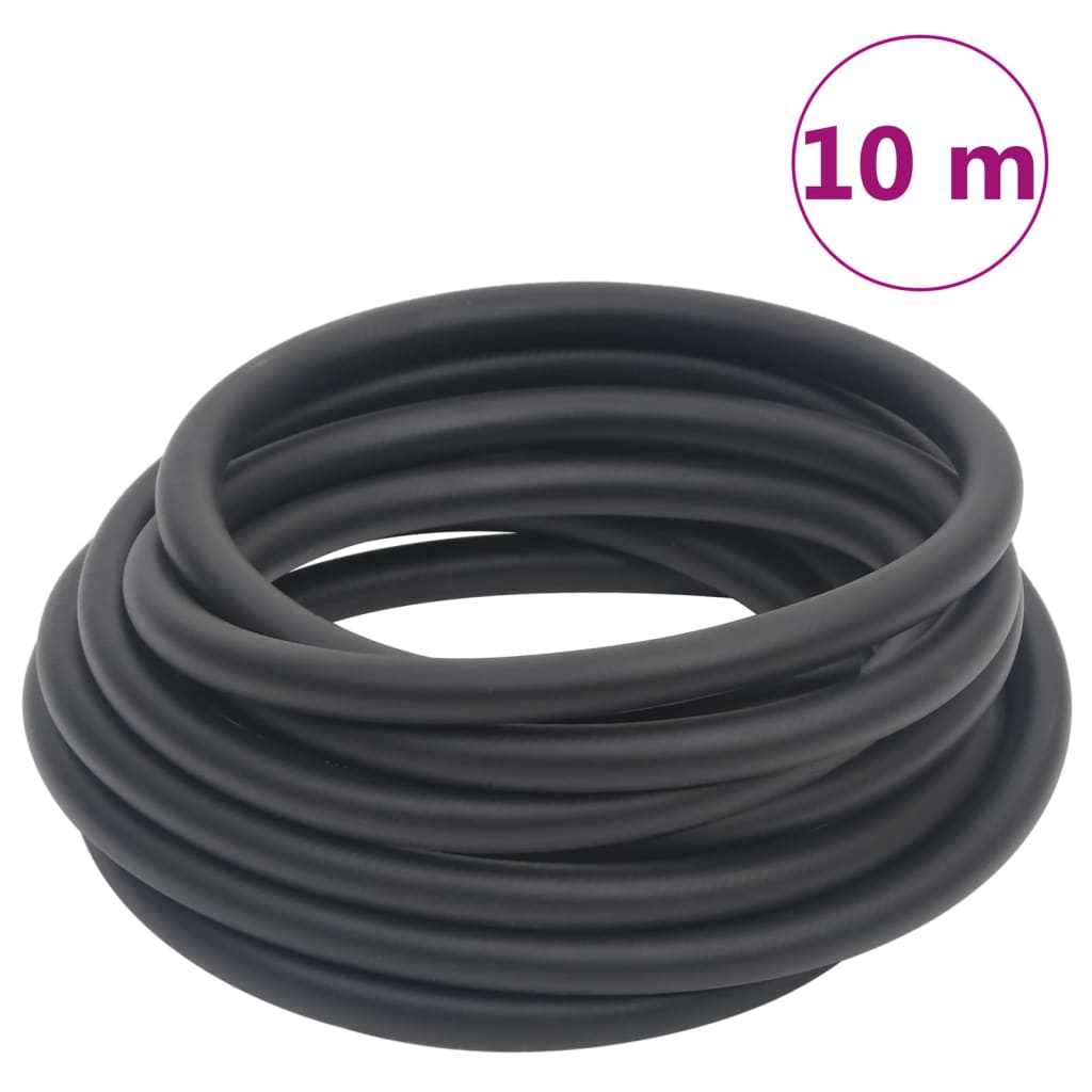 Furtun de aer hibrid, negru, 0,6", 10 m, cauciuc și PVC