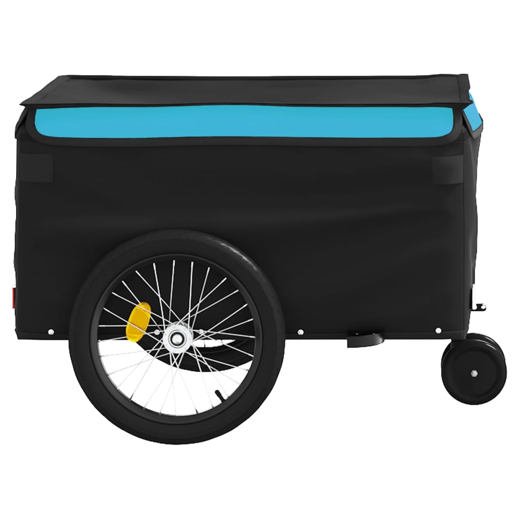 Remorcă pentru biciclete, negru și albastru, 30 kg, fier