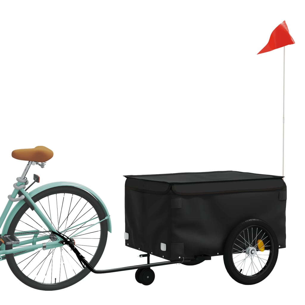 Remorcă pentru biciclete, negru, 45 kg, fier