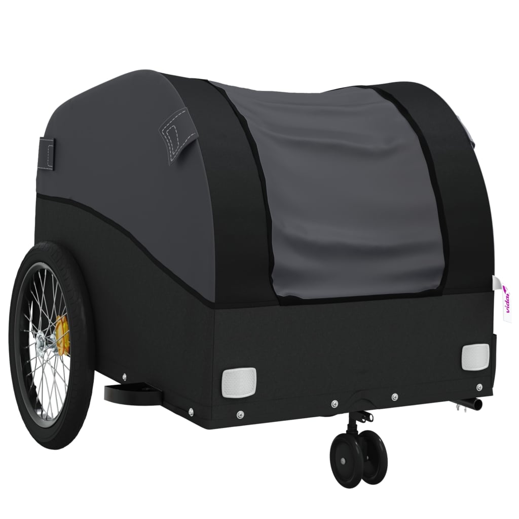 Remorcă pentru biciclete, negru, 30 kg, fier