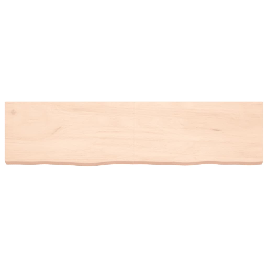 Blat de baie, 160x40x(2-6) cm, lemn masiv netratat