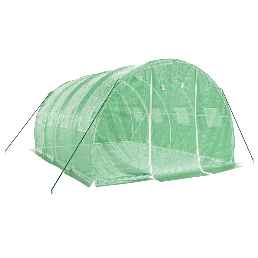 Seră cu cadru din oțel, verde, 12 m², 4x3x2 m